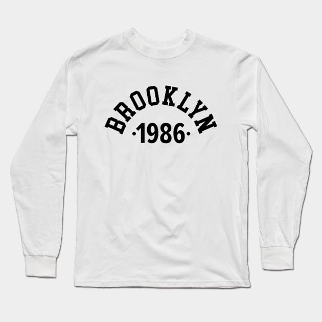 Brooklyn Chronicles: Celebrating Your Birth Year 1986 Long Sleeve T-Shirt by Boogosh